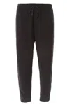 Emporio Armani Cotton Blend Jogging Trousers In Black
