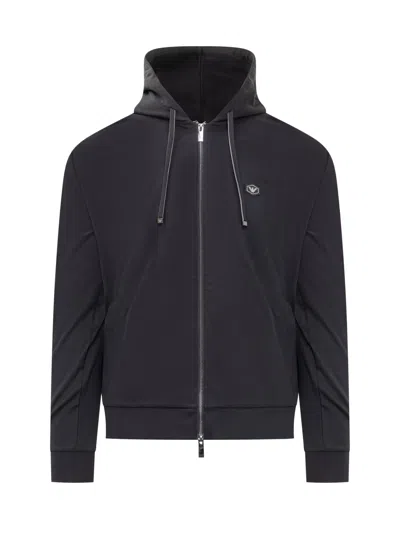Emporio Armani Stylish Sweatshirt In Blu Navy