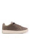 Emporio Armani Suede Leather Sneakers In Brown