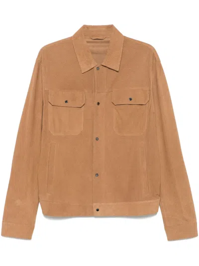 EMPORIO ARMANI SUEDE SHIRT JACKET