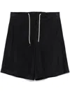 Emporio Armani Midnight Blue Drawstring Waist Shorts In Blue