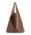 Emporio Armani Suede Hobo Shoulder Bag