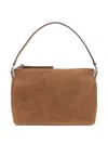 Emporio Armani Zipper Shoulder Bag In Brown