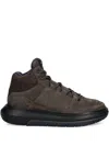 Emporio Armani Suede Sneakers In Brown