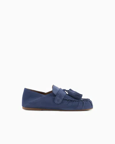 Emporio Armani Suede Tassel Loafers