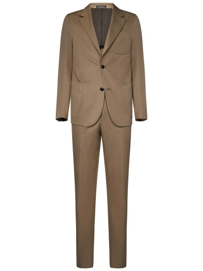 Emporio Armani Suit In Beige