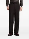 Emporio Armani Blue Virgin Wool Suit In Brown
