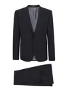 Emporio Armani Tailored Suit With Notch Lapel And Single-breasted In Dark Blue