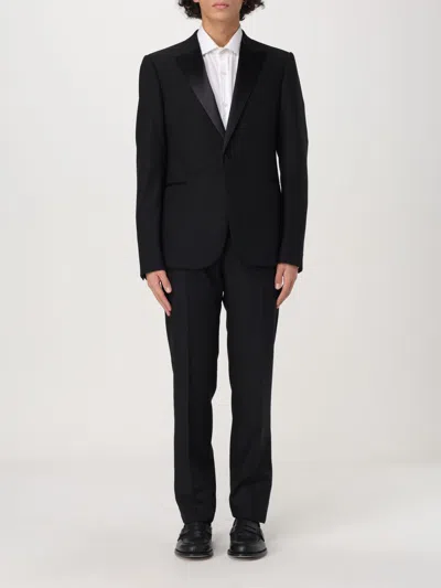 Emporio Armani Suit  Men Color Black In Schwarz