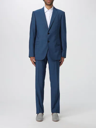 Emporio Armani Suit  Men Colour Blue