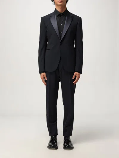 Emporio Armani Suit  Men Color Navy In Blue