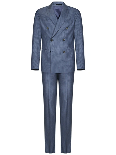 Emporio Armani Suit In Light Blue