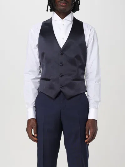 Emporio Armani Suit Vest  Men Color Blue In Blau