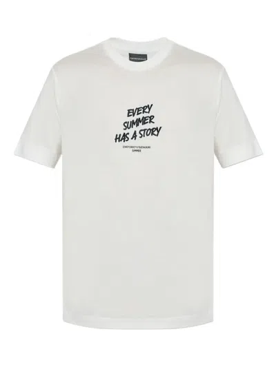 Emporio Armani Summer Story T-shirt In White