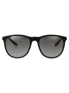 Emporio Armani Matte Black Injected Sunglasses In Black