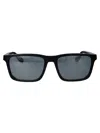 Emporio Armani Matte Black Injected Sunglasses In Black