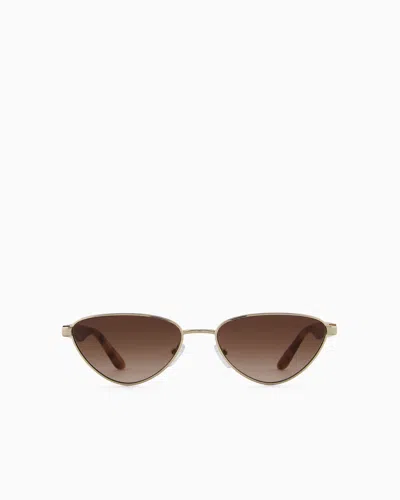 Emporio Armani Sunglasses In Shiny Pale Gold