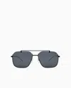 Emporio Armani Shiny Black Metal Sunglasses
