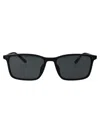 Emporio Armani Matte Black Injected Sunglasses In Black