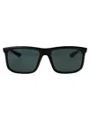 Emporio Armani Matte Black Injectate Sunglasses In Black