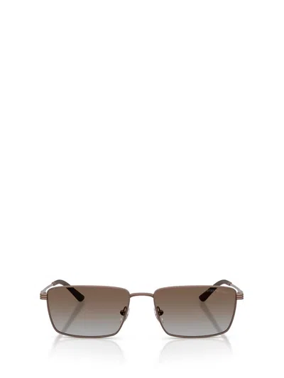 Emporio Armani 57mm Rectangular Sunglasses In Orange