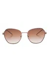 Emporio Armani Sunglasses Brown In Gold