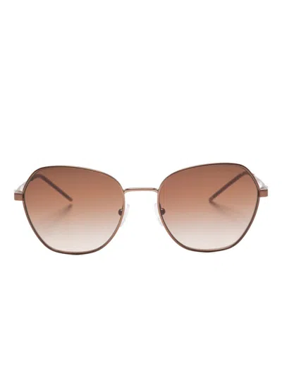 Emporio Armani Sunglasses Brown In Gold