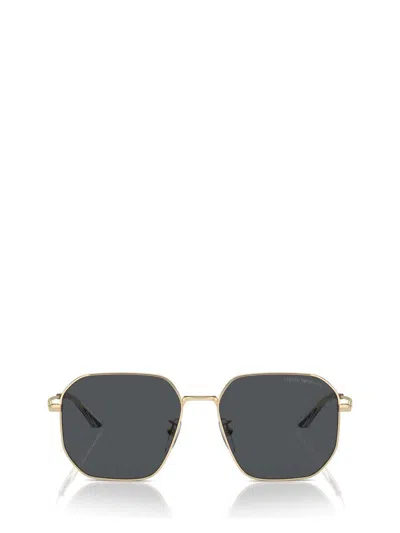 Emporio Armani Sunglasses In Shiny Pale Gold