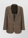 Emporio Armani Super 130's Wool Tobacco Blazer In Brown