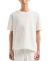 Emporio Armani Super Lightweight Technical Seersucker T Shirt In White