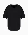 EMPORIO ARMANI SUPIMA JERSEY T-SHIRT WITH ICON LOGO EMBROIDERY
