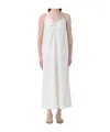 Shop Emporio Armani Logo-embroidered Maxi Dress In White
