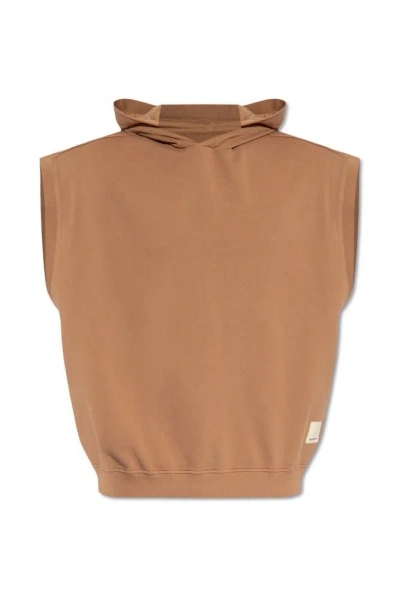 Emporio Armani Sustainable Collection Hoodie In Brown