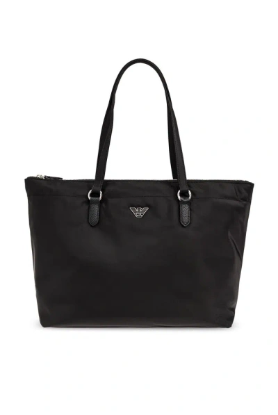 Emporio Armani Sustainable Collection Shopper Bag In Black