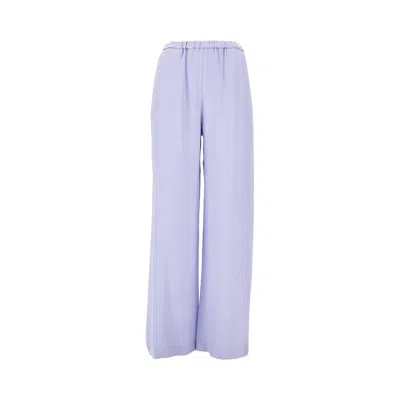 Emporio Armani Sustainable Jacquard Viscose Pants In Purple