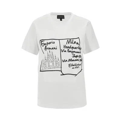 Emporio Armani Sv Organic Cotton T-shirt In White