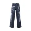 Emporio Armani Distressed Regular Fit Jeans In Blue
