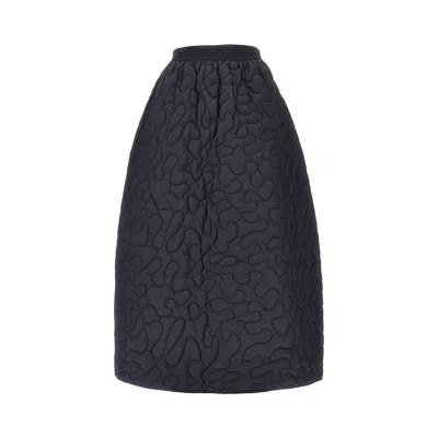 Emporio Armani Sv Quilted Nylon Midi Skirt In Animal Print