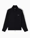 Emporio Armani High Neck Cotton Sweatshirt With Side Stripe