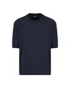 Emporio Armani Asv Lyocell-blend Plain-knit Jumper