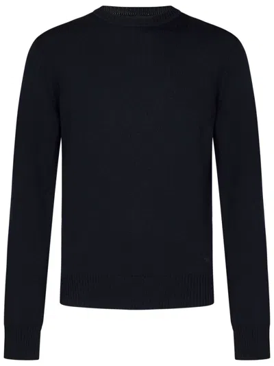 Emporio Armani Cotton Blend Sweatshirt In Blue