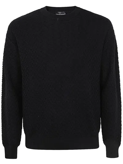 Emporio Armani Appliqué-logo Jumper In Black