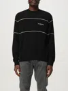 Emporio Armani Virgin-wool Jumper With Jacquard Logo In Black