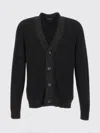 Emporio Armani Button-fastening V-neck Cardigan In Black