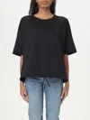 EMPORIO ARMANI T-SHIRT EMPORIO ARMANI WOMAN COLOR BLACK,G72063002