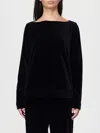Emporio Armani Chenille Ribbed Sweatshirt In Black
