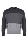 Emporio Armani Long-sleeved Sweater In Grey