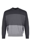 Emporio Armani Long-sleeved Sweater In Grey