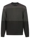 Emporio Armani Virgin Wool Jumper With Micro Jacquard Op-art Diamonds In Multi