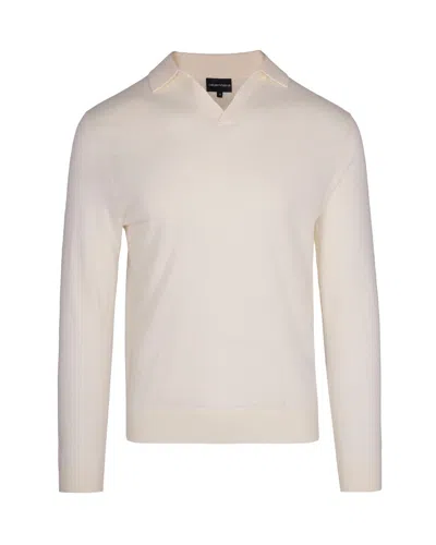Emporio Armani Polo-neck Wool Sweater In Neutral